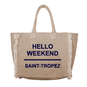 Borsa Mare o Trusse in Puro Cotone Tinta Unita - Hello Weekend
