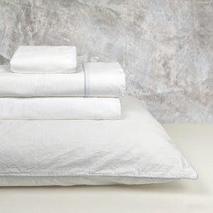 Completo Lenzuola in Percalle di Cotone Stonewashed - Volterra