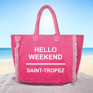 Borsa Mare o Trusse in Puro Cotone Tinta Unita - Hello Weekend