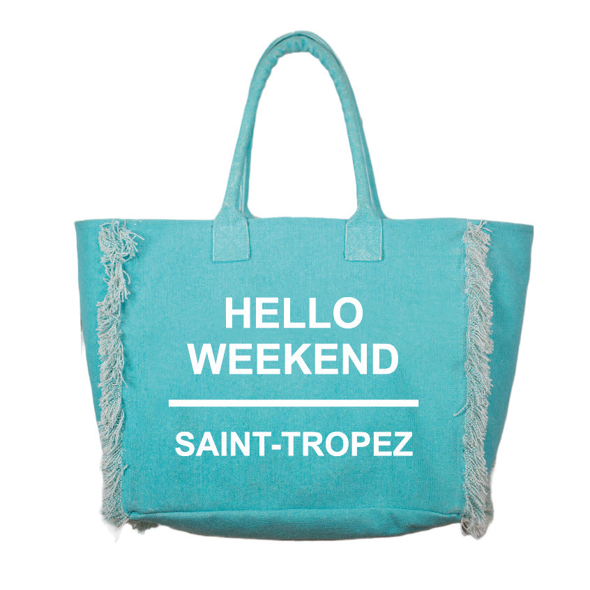Borsa Mare o Trusse in Puro Cotone Tinta Unita - Hello Weekend