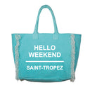 Borsa Mare o Trusse in Puro Cotone Tinta Unita - Hello Weekend