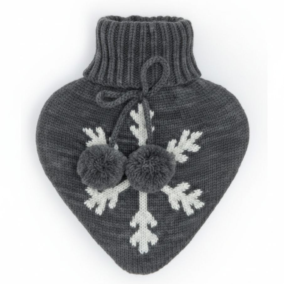 Borsa dell'acqua calda in Pile con Cuore Jacquard - Heart