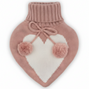 Borsa dell'acqua calda in Pile con Cuore Jacquard - Heart