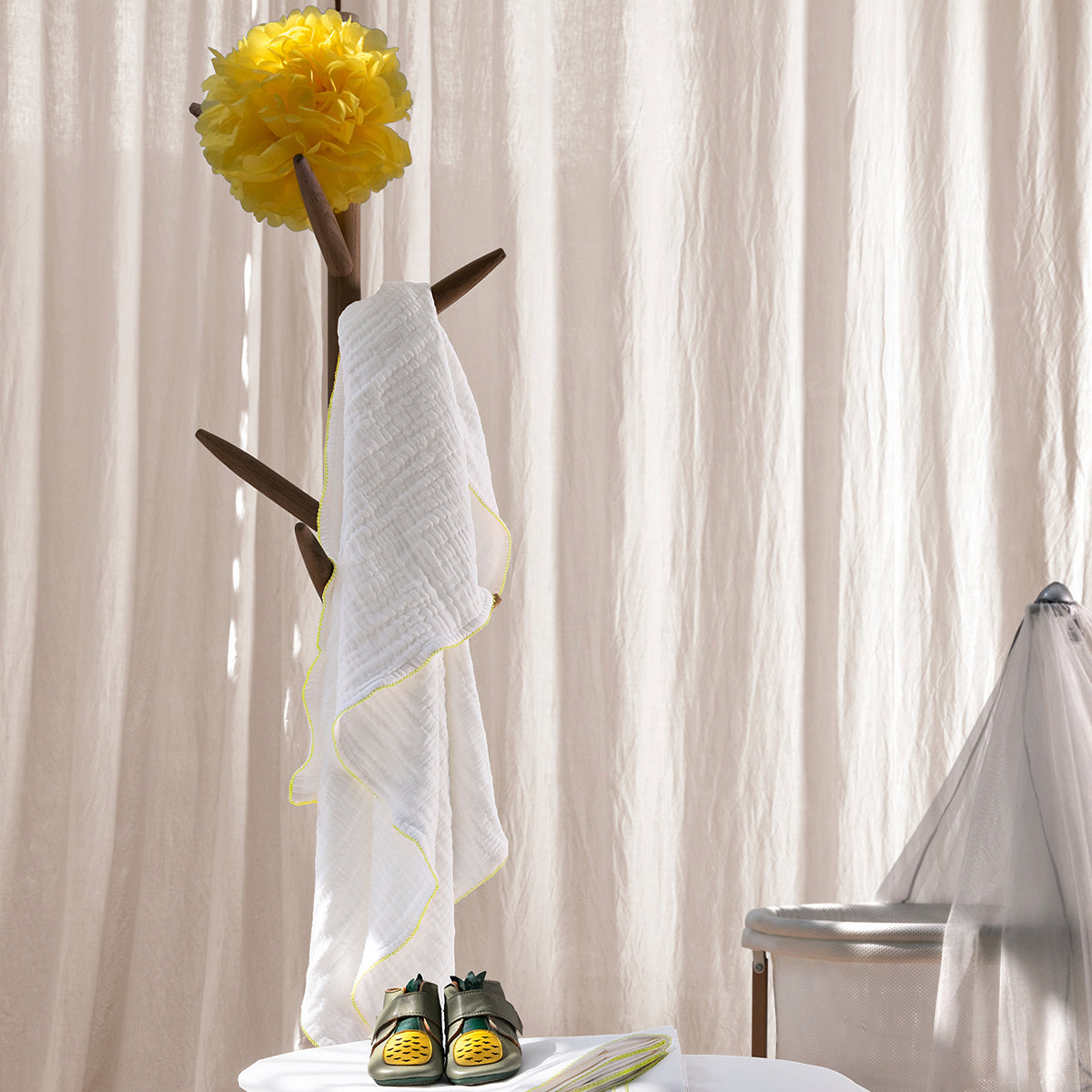 Copertina in Tessuto Jacquard Stonewashed - Crochet