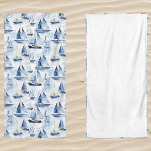 Telo Mare in Microvelour Stampa Doubleface - Antartic