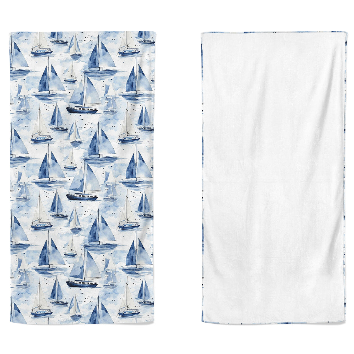 Telo Mare in Microvelour Stampa Doubleface - Antartic