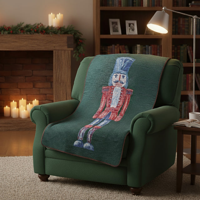 Plaid in Lana Cotta con Schiaccianoci - Nutcracker