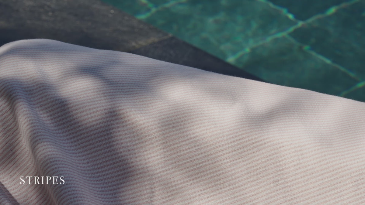 Telo Mare in Spugna di Cotone Jacquard a righe - Stripes