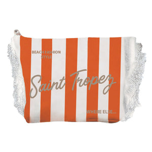 Borsa Mare o Trousse in Puro Cotone Rigata - Rayure