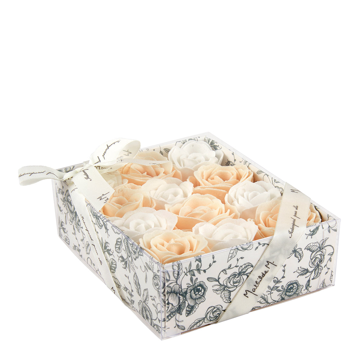 Cofanetto 12 Rose di Sapone Fragranza Rose Elixir - Roses de Savon Cofanetto Regalo Mathilde M. 