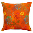 Copricuscino in Puro Cotone Fantasia Floreale - Peonia Cuscini Arredo Marinette Saint-Tropez Arancione 