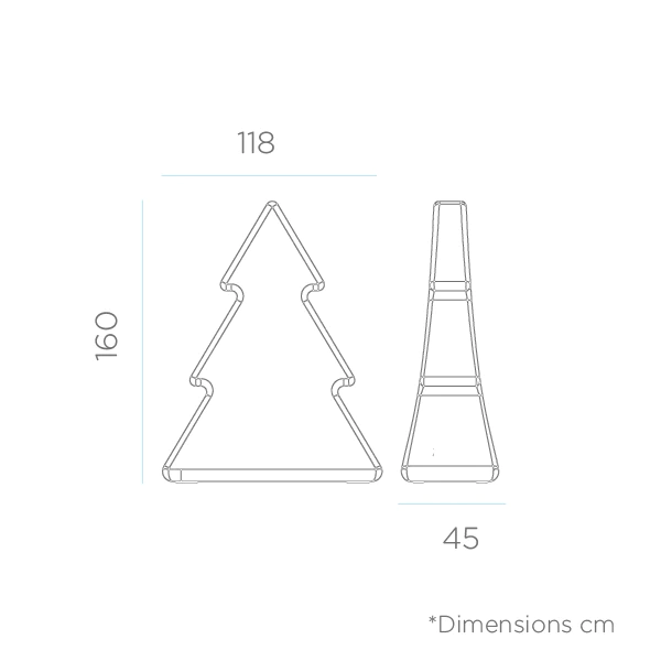 Lampada a Led con Cavo a Forma di Pino per Interni/Esterni - Pinus 160 Lampada New Garden 