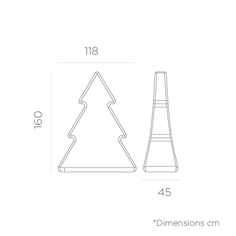 Lampada a Led con Cavo a Forma di Pino per Interni/Esterni - Pinus 160 Lampada New Garden 
