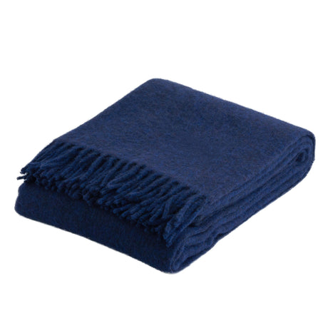 Plaid in Misto Lana Tinta Unita - Paganini Plaid Biancoperla 150x200cm Blu Navy 