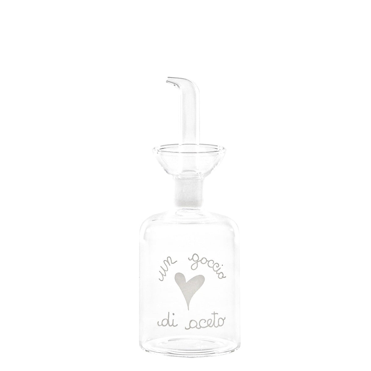 Set 2 Bottiglie in Vetro Borosilicato Serigrafate - Olio e Aceto Bottiglie Simple Day 