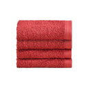 Set 4 Lavette in Spugna di Cotone Tinta Unita - Perla Lavetta Lisola Rosso (Valenza) 