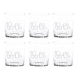 Set 6 Bicchieri Acqua Serigrafati - Con Bolle Bicchieri Simple Day Bianco 