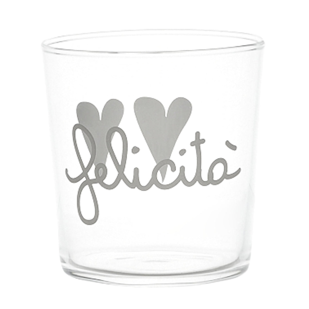 Set 6 Bicchieri Acqua Serigrafati - Felicità Bicchieri Simple Day 