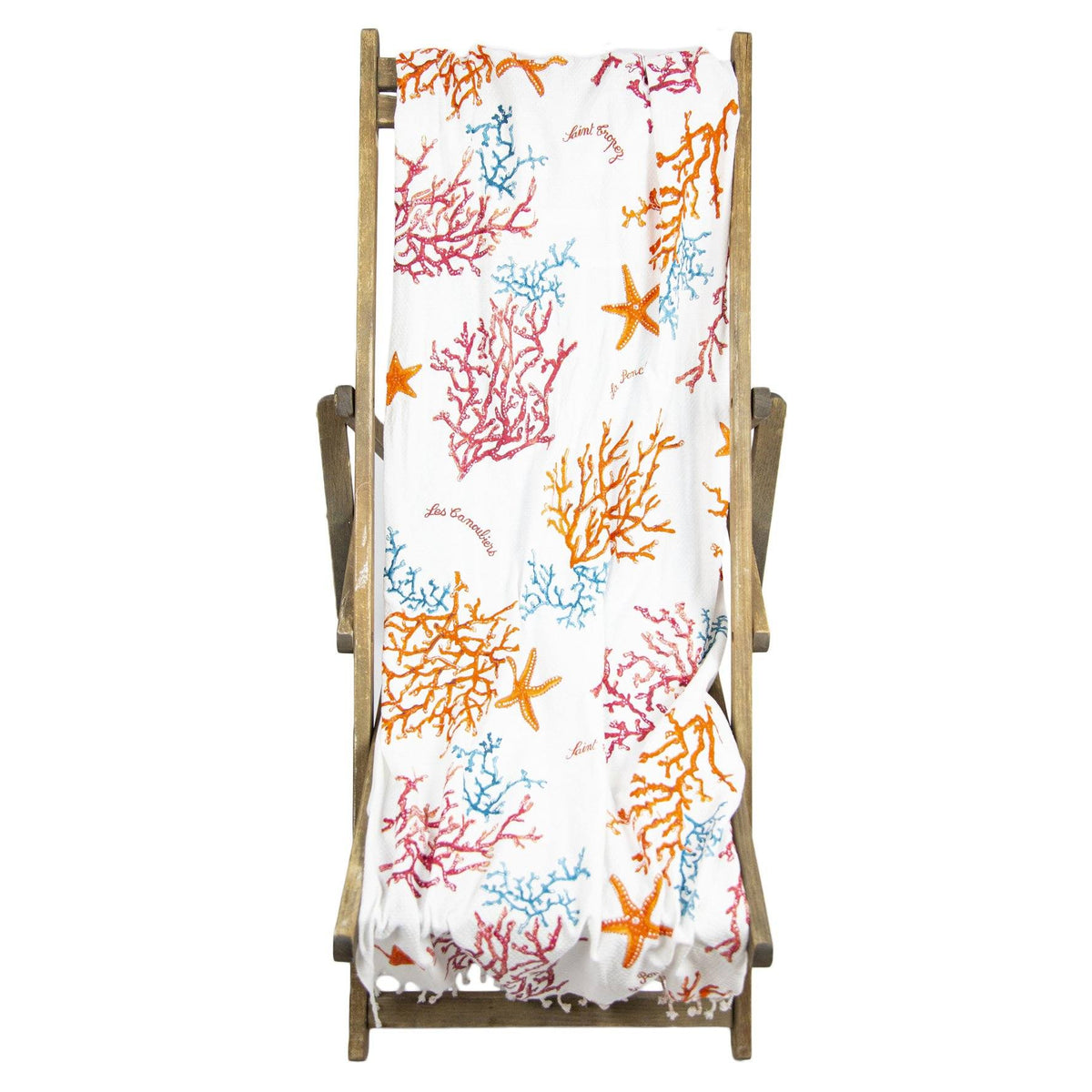 Telo Mare Fouta in Puro Cotone Nido D'ape - Canoubier Telo Mare Marinette Saint-Tropez Rosso 