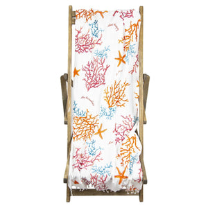 Telo Mare Fouta in Puro Cotone Nido D'ape - Canoubier Telo Mare Marinette Saint-Tropez Rosso 