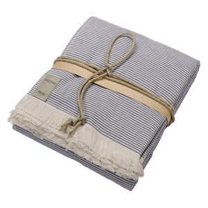 Telo Da Bagno in Spugna di Cotone Jacquard a righe - Stripes Telo spugna Fazzini Blu 