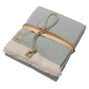 Telo Da Bagno in Spugna di Cotone Jacquard a righe - Stripes Telo spugna Fazzini Verde 